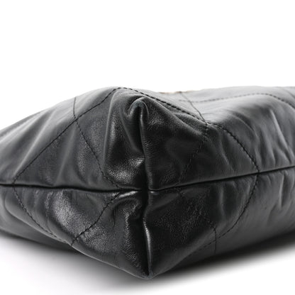 Chanel Shiny Calfskin Quilted Small Chanel 22 Black 10 of 11