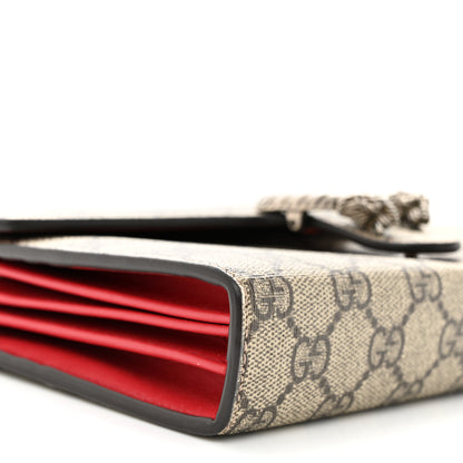 Gucci GG Supreme Monogram Mini Dionysus Chain Wallet Beige Vulcanic Red 10 of 12