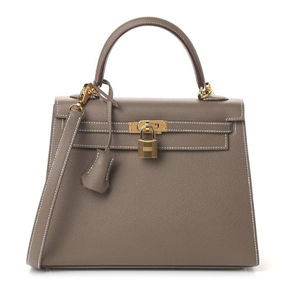 Hermes Epsom Kelly Sellier 25 Etoupe 1 of 11