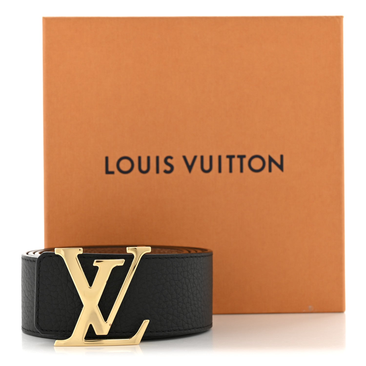 Louis Vuitton Taurillon Calfskin 30mm LV Initiales Reversible Belt 90 36 Black 7 of 7