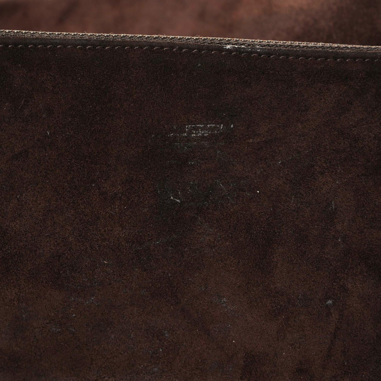 Suede CC Drawstring Backpack Brown