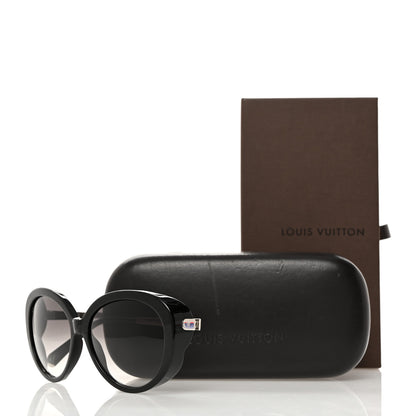 Louis Vuitton Acetate Bluebell Sunglasses Z0693W Black Glitter 9 of 9