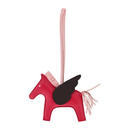 Hermes Milo Lambskin Grigri Rodeo Pegase Horse Bag Charm PM Framboise Rose Sakura Rouge Sellier 1 of 5