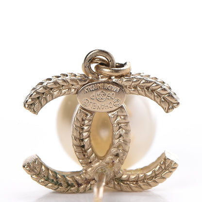 Chanel Pearl CC Drop Earrings Gold 4 of 5