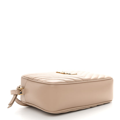 Saint Laurent Calfskin Matelasse Monogram Lou Camera Bag Dark Beige 4 of 10