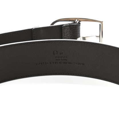 Gucci Monogram Dollar Calfskin 40mm Belt 90 36 Beige Ebony Testa di Moro 5 of 5