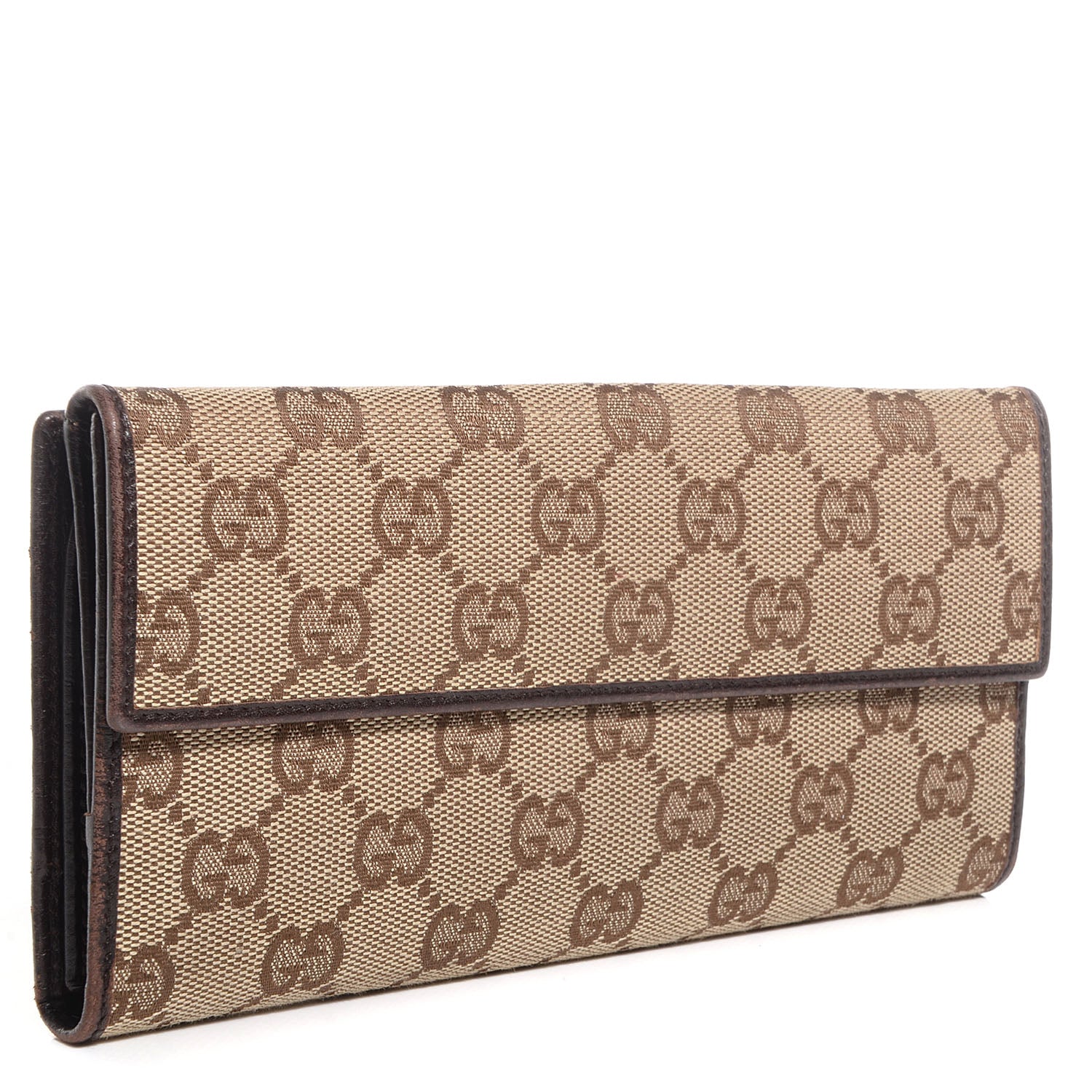 Gucci Monogram Horsebit Continental Wallet Dark Brown 3 of 8