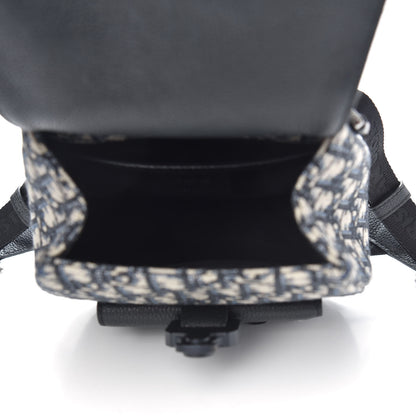 Christian Dior HOMME Oblique Calfskin Mens Mini Saddle Backpack Navy Blue 5 of 9