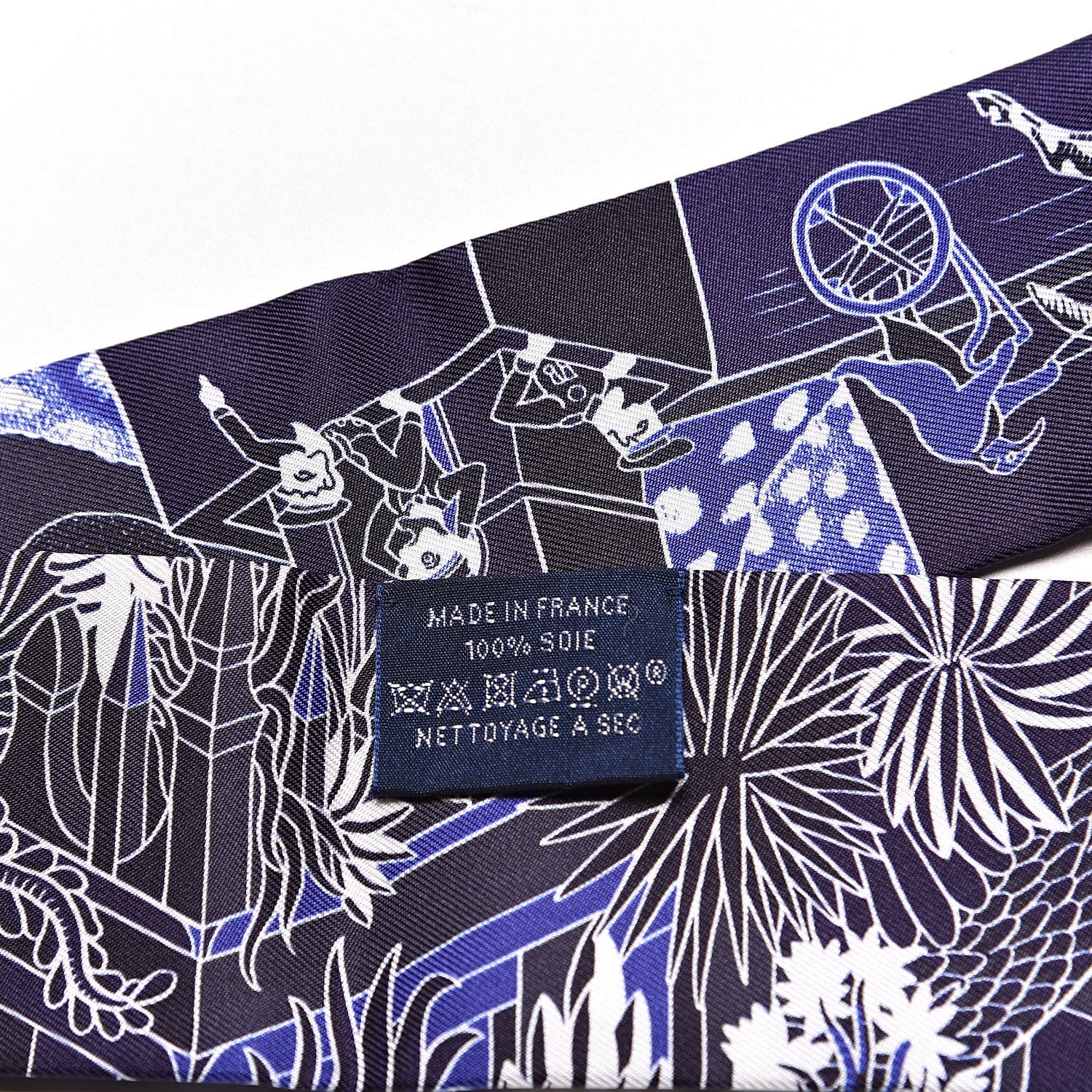 Hermes Silk Animapolis Plumetis Twilly Marine Bleu Royal 4 of 5