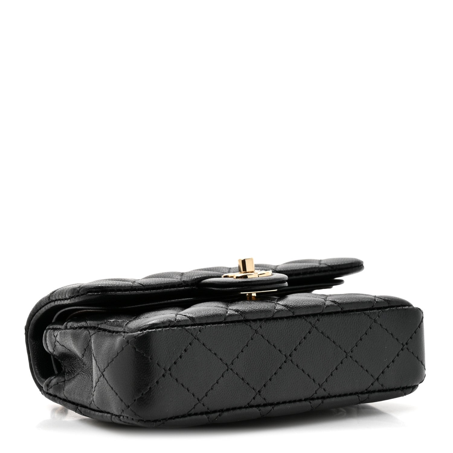 Chanel Lambskin Quilted Mini Flap Bag Charm With Hook Black 4 of 10