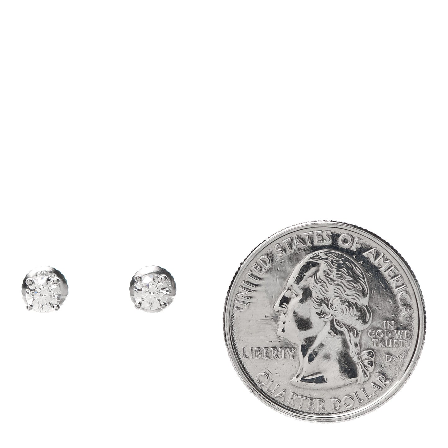 Platinum Diamond .52ctw Solitaire Earrings