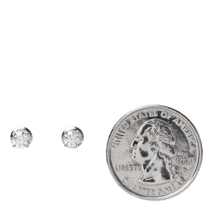 Tiffany Platinum Diamond .52ctw Solitaire Earrings 2 of 5