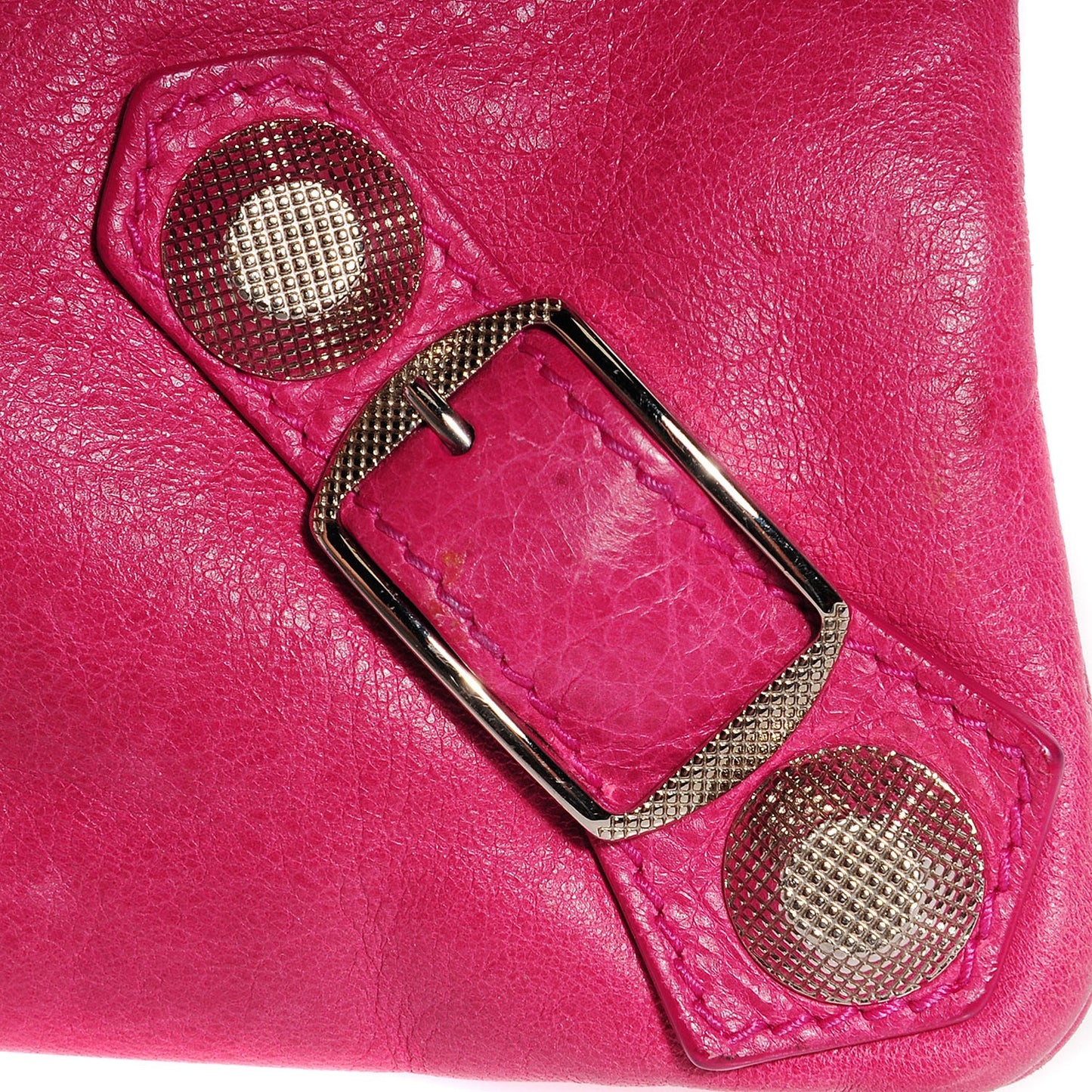 Agneau Giant 21 Silver Hardware Envelope Clutch Cyclamen