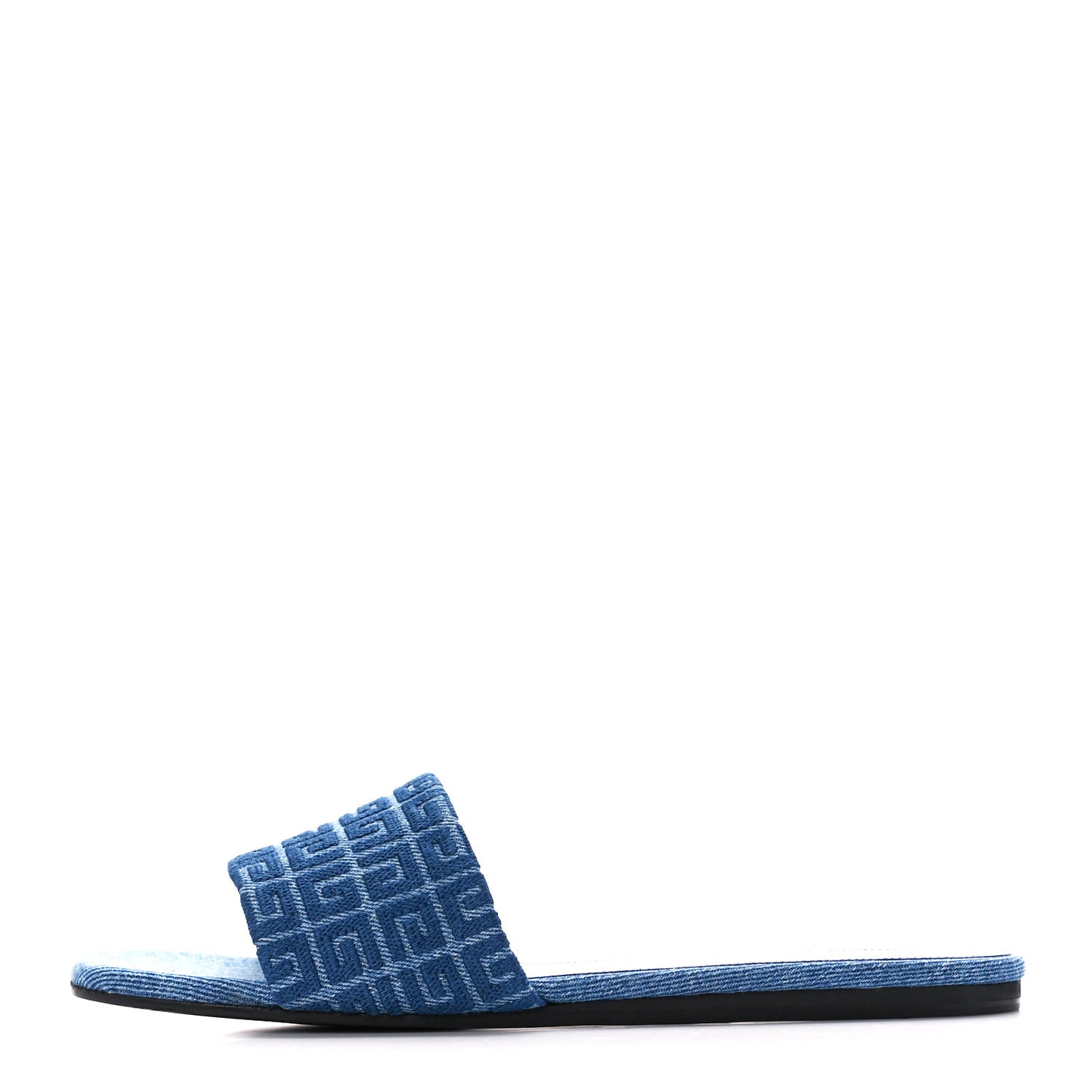 Jacquard 4G Logo Mule Slide Sandals 39.5 Denim Blue