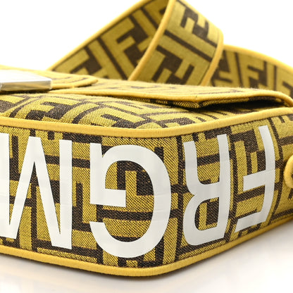 Fendi x FRGMT Woven Fabric Jacquard FF Embroidered Baguette Mimosa 10 of 10