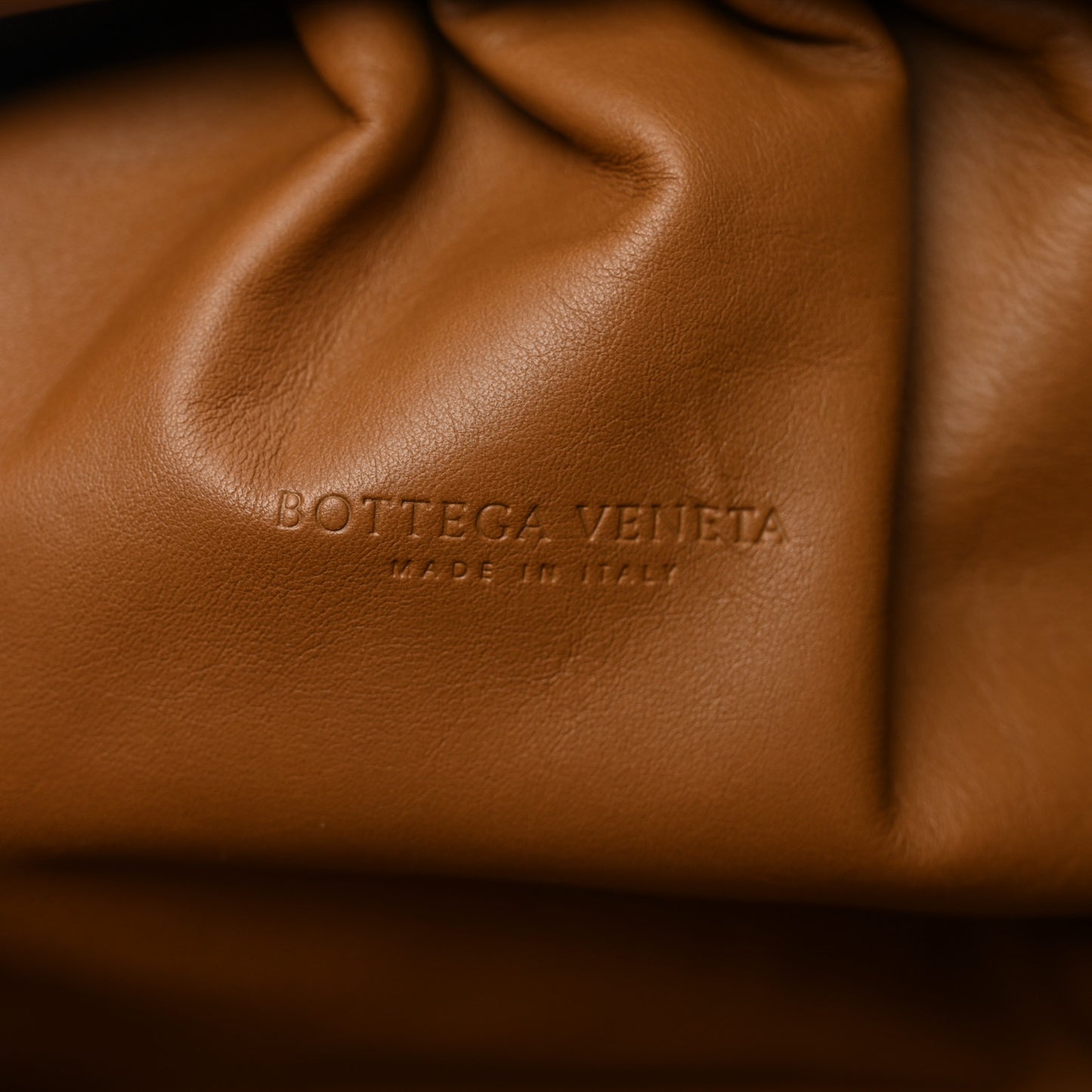 Smooth Butter Calf The Pouch Oversized Clutch Cammello