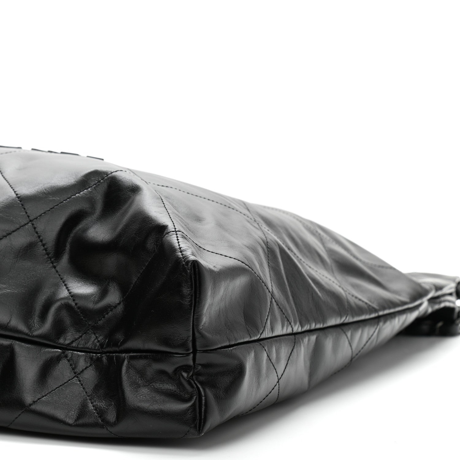 Chanel Shiny Calfskin Quilted Large Chanel 22 So Black 11 of 11