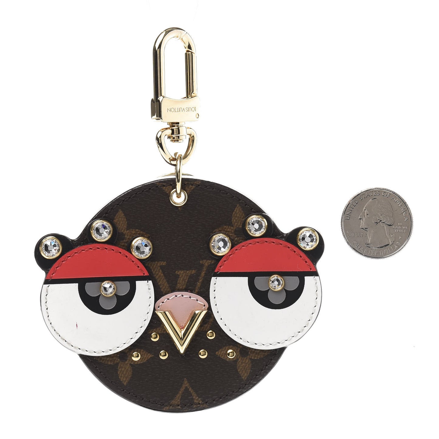 Monogram Animal Faces Bird Bag Charm