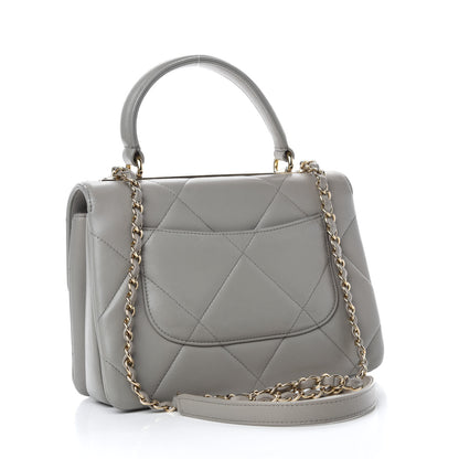 Chanel Lambskin Quilted Small Trendy CC Flap Dual Handle Bag Grey 3 of 12