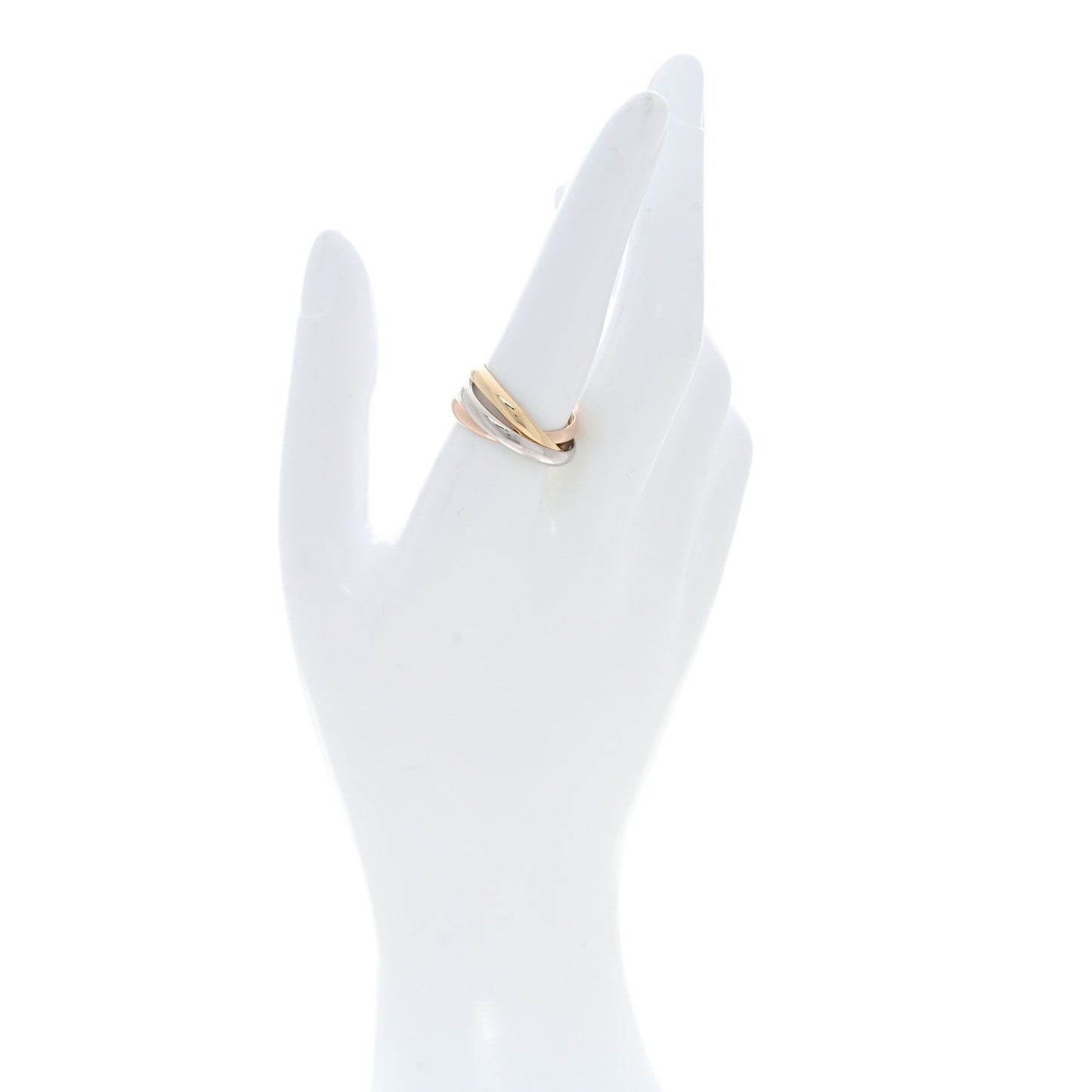 18K Pink Yellow White Gold Classic Trinity Ring 60 9