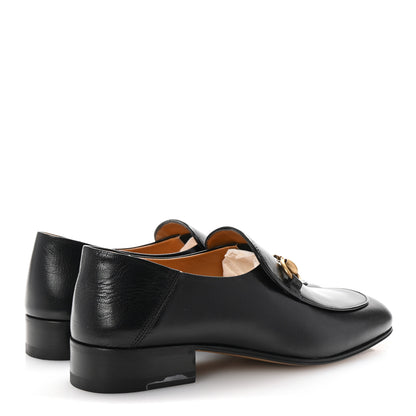 Gucci Goatskin Womens Horsebit Mid-Heel Loafers 38 Black 5 of 10