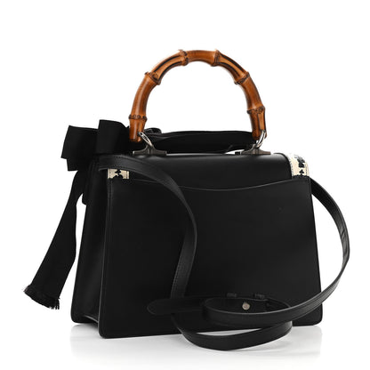 Gucci Calfskin Snakeskin Small Lilith Top Handle Bag Black 3 of 11