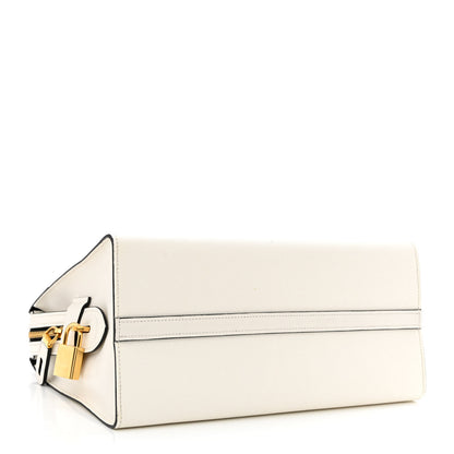 Prada Saffiano City Calfskin Medium Esplanade White Black 4 of 11