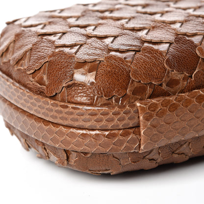 Bottega Veneta Ayers Grained Calfskin Intrecciato Knot Clutch Brown 6 of 11