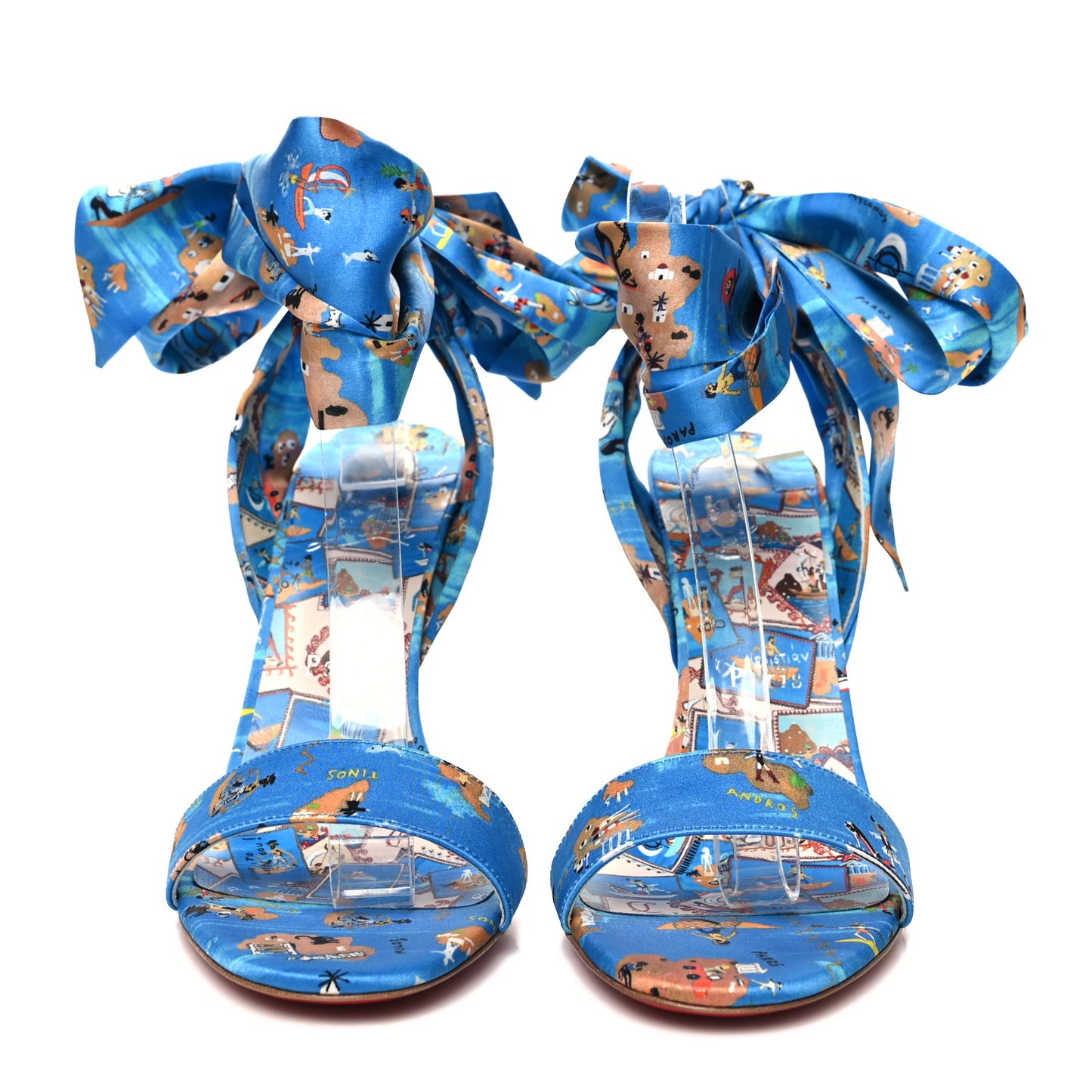 Crepe Satin Greekaba Du Desert 100 Sandal 41 Blue Multicolor