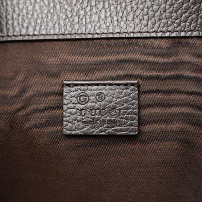 Gucci Monogram Dollar Calfskin O Drawstring Backpack Beige Ebony Testa di Moro Dark Chocolate 6 of 10