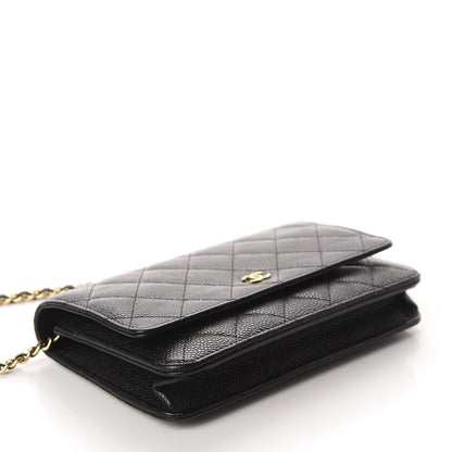 Chanel Caviar Quilted Wallet On Chain WOC Black 3 of 11