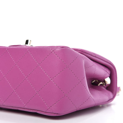 Chanel Lambskin Quilted Mini Square Flap Purple 7 of 10