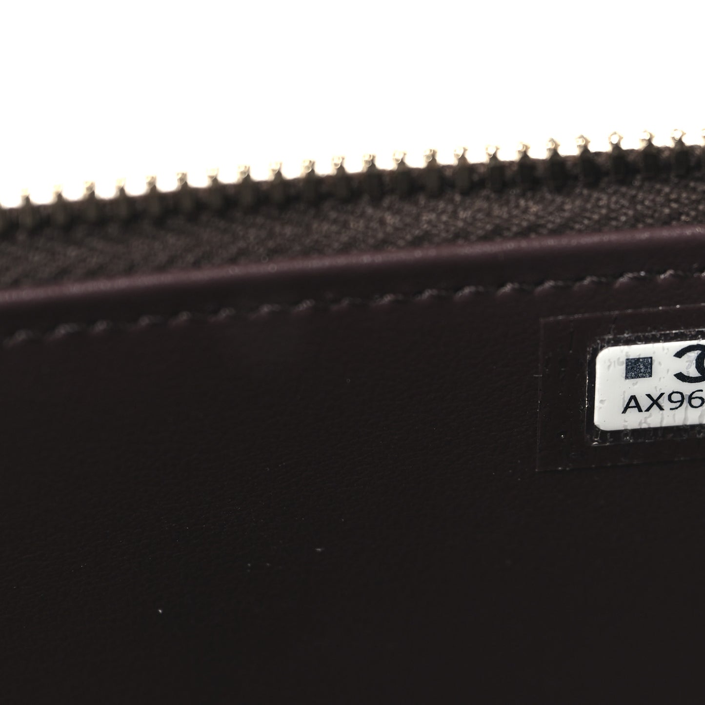 Caviar Quilted Top Handle Long Vanity Dark Brown