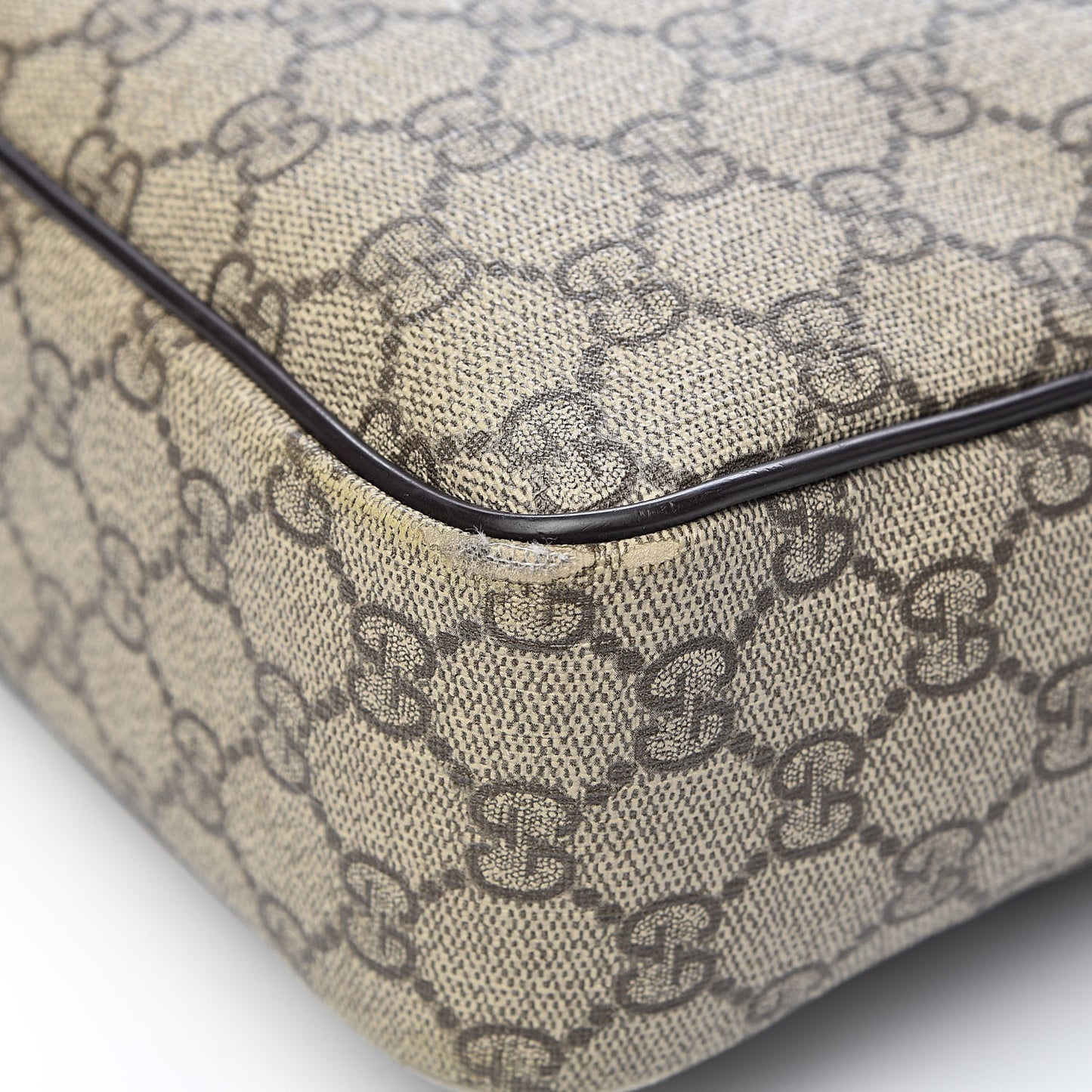 GG Plus Monogram Selleria Calfskin Medium Messenger Bag Beige Ebony Cocoa Dark Chocolate