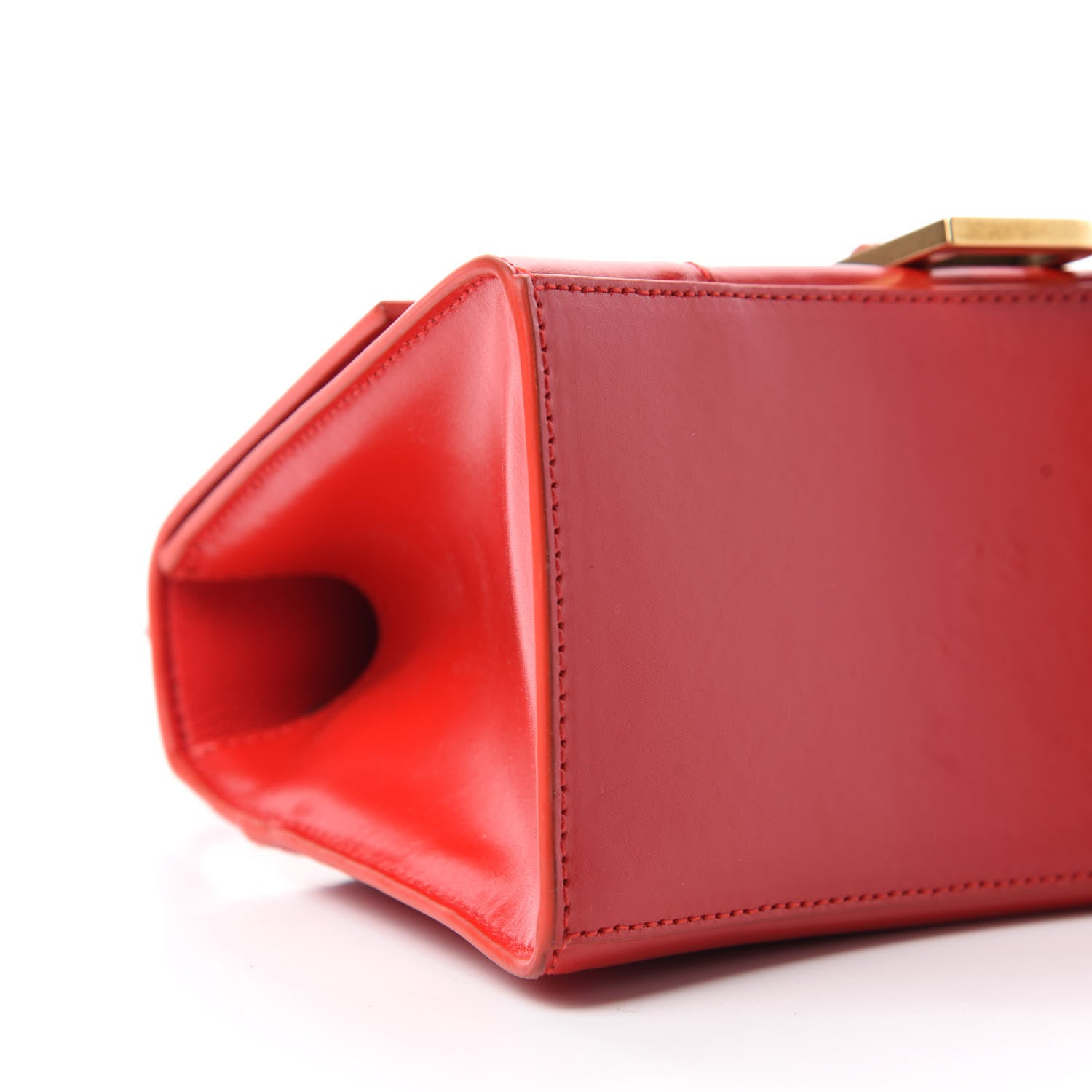 Balenciaga Shiny Box Calfskin Small Hourglass Top Handle Bag Bright Red 6 of 11