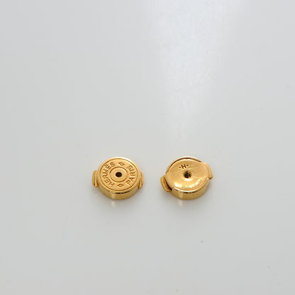 Hermes Gold Lacquered Cage d'H Earrings Orange 4 of 5