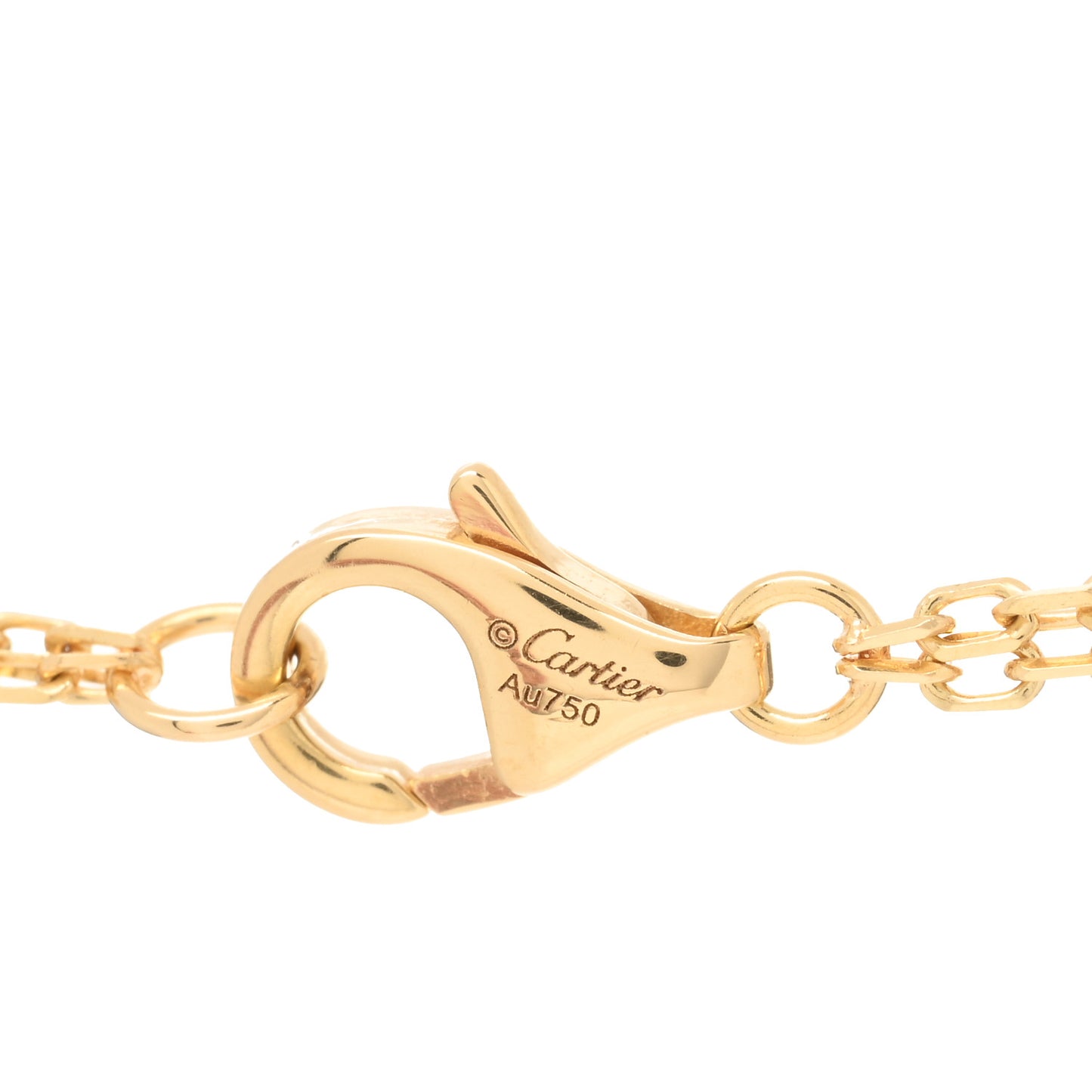 18K Yellow Gold 2 Diamond LOVE Necklace
