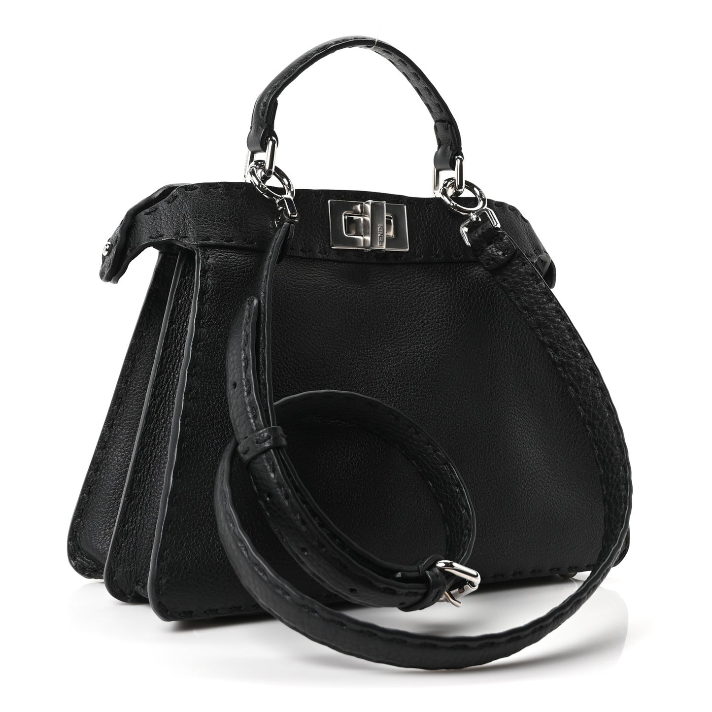 Cuoio Romano Selleria Chamois Small Peekaboo I SEE U Satchel Black Camel Sunflower