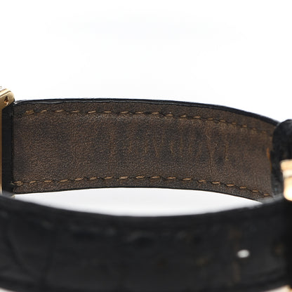 Cartier 18K Yellow Gold Alligator 20mm Tank Louis Quartz Watch 7 of 9