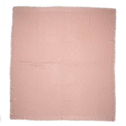Louis Vuitton Silk Wool Monogram Shawl Rose 1 of 3