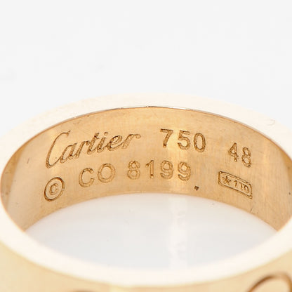 Cartier 18K Yellow Gold 5.5mm LOVE Ring 48 4.5 4 of 4