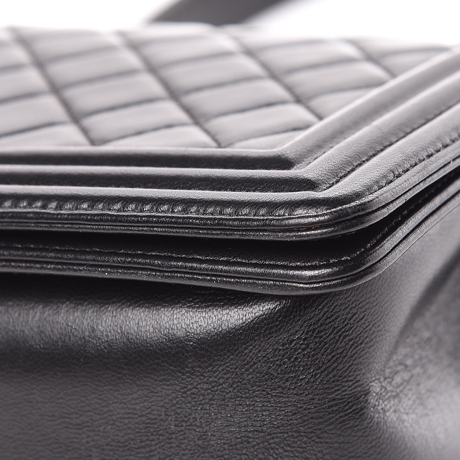 Chanel Lambskin Quilted Medium Boy Flap Black 14 of 16