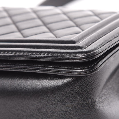 Chanel Lambskin Quilted Medium Boy Flap Black 14 of 16