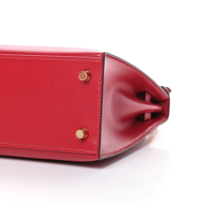 Hermes Tadelakt Kelly Sellier 25 Rouge Vif 10 of 11