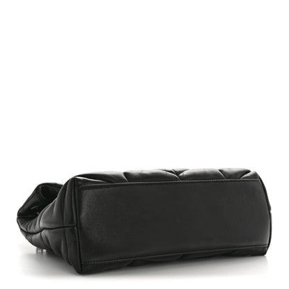 Saint Laurent Lambskin Quilted Monogram Monochrome Small Loulou Puffer Chain Satchel Black 5 of 15