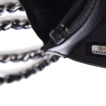 Chanel Calfskin Quilted Chain Around Boy Wallet On Chain WOC Black 8 of 11