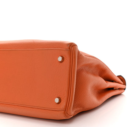 Hermes Togo Kelly Retourne 35 Orange 10 of 16
