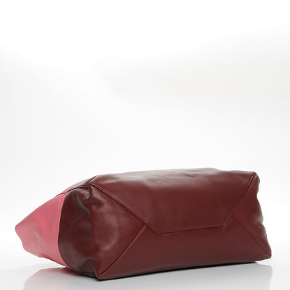 Celine Lambskin Horizontal Bi-Color Cabas Pink Rust 4 of 12