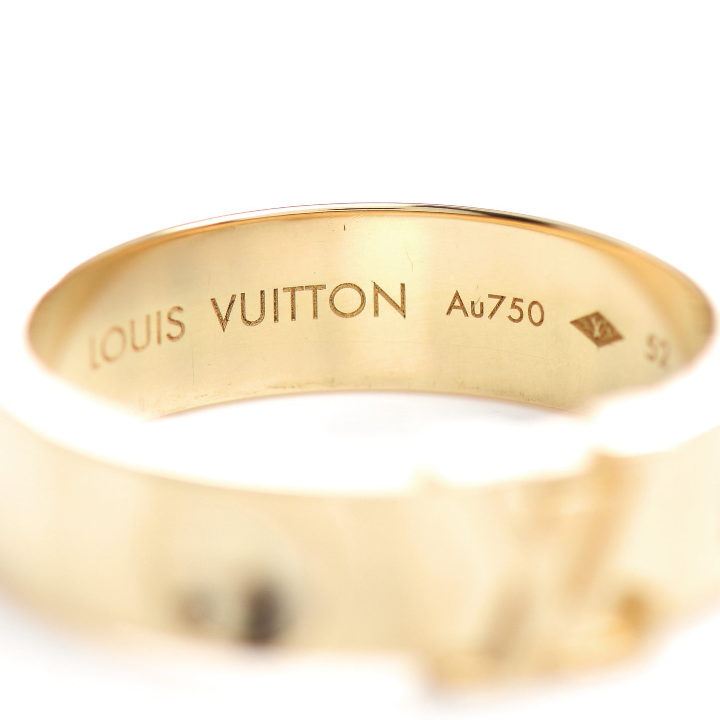 18K Yellow Gold Empreinte LV Ring 52 6