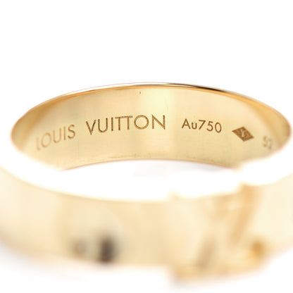 Louis Vuitton 18K Yellow Gold Empreinte LV Ring 52 6 4 of 4